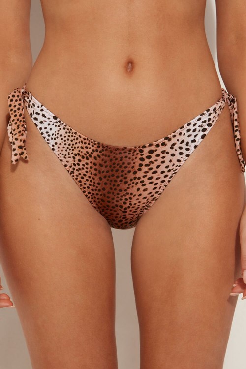 Tezenis Vintage Animal Print String Bikini Bottoms Animal Vintage Animal Print 614v | 6501-IACLV